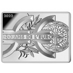 França 10€ 20 Anos do Euro 2022 prata proof